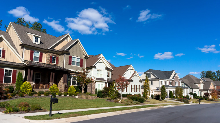 Houses in neighborhood. 